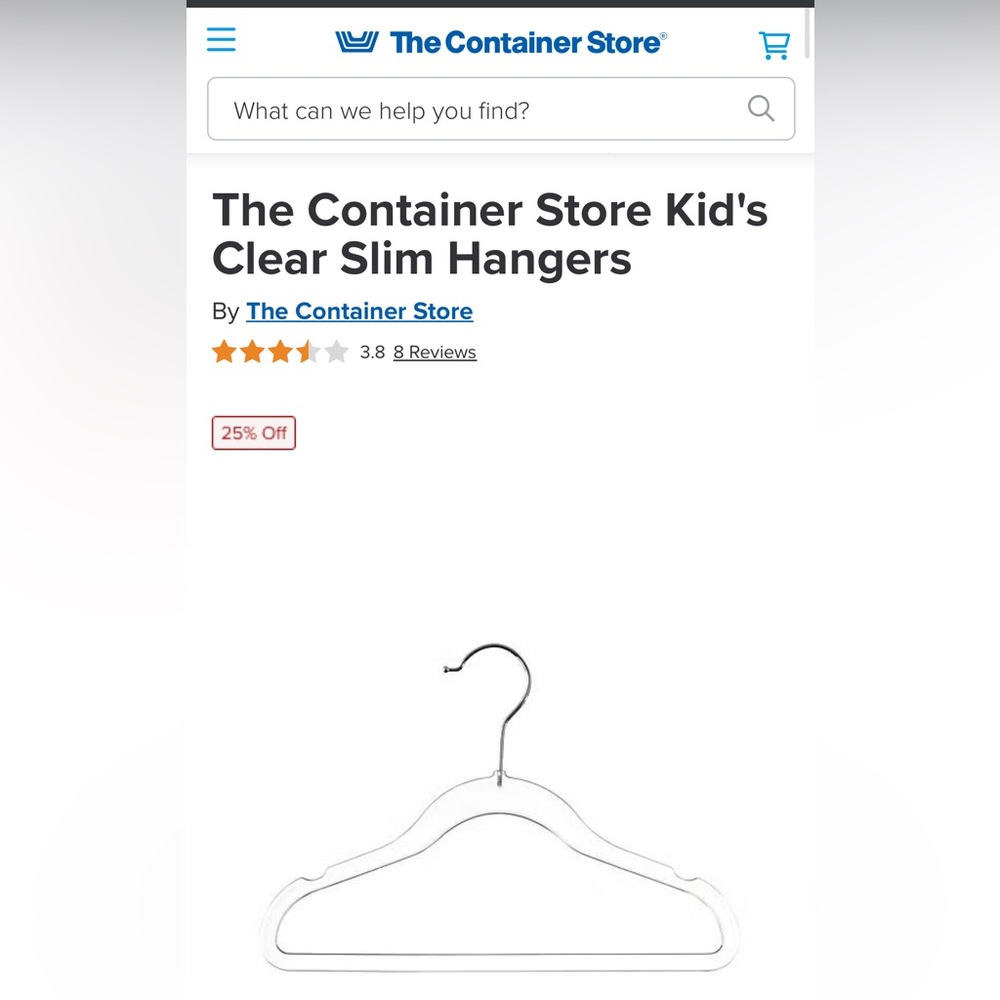 The Container Store Transparent Children's Hangers